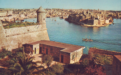View of Grand Harbour with Senglea in Background-Malta - Cakcollectibles - 1