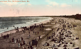 Vintage postcard front. South from Pier - Old Orchard Beach,Maine