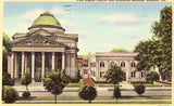 Linen postcard front. First Baptist Church and Education Building - Augusta,Georgia