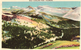 Linen Postcard Front - Loveland Pass,Colorado