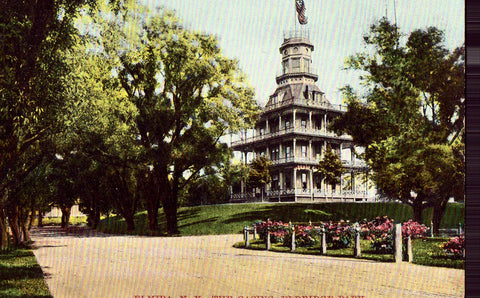 Vintage postcard front. The Casino,Eldridge Park - Elmira,New York