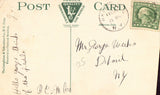 Vintage postcard back. Presbyterian Church - Whitehall,New York