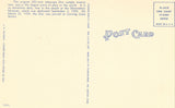 Linen postcard back. The Original 200" Disc at The Observatory - Corning,New York