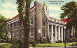 Linen postcard front. Community Building - Forty Fort,Pennsylvania