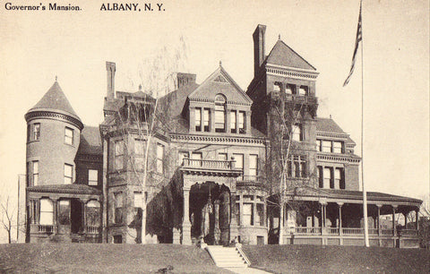Vintage postcard front. Governor's Mansion - Albany,New York