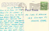 Vintage postcard back.Austin Avenue - Waco,Texas