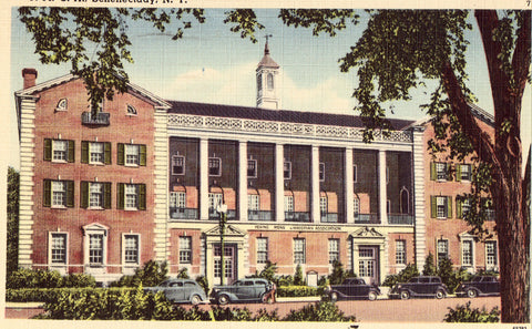 Linen postcard front. Y.M.C.A. - Schenectady,New York