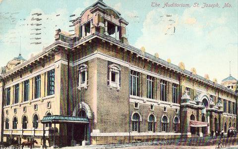 Vintage postcard front - The Auditorium - St. Joseph,Missouri