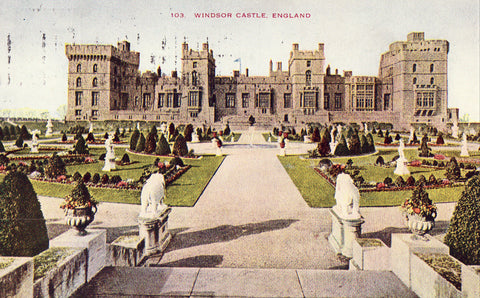 Vintage Postcard Front - Windsor Castle - England