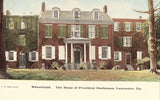 Vintage postcard front - Wheatland,The Home of President Buchanan - Lancaster,Pennsylvania