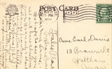 Vintage postcard back - Carpenter School - Foxboro,Massachusetts