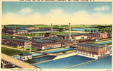 Linen postcard front - Aerial View of Sealright Co.,Inc. - Fulton,New York
