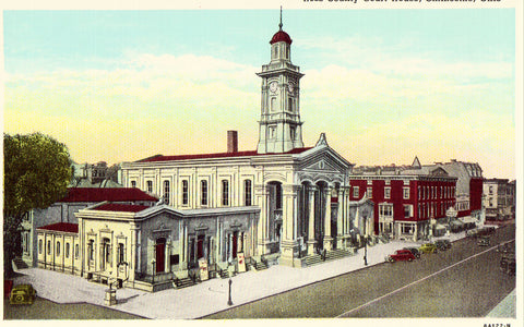 Vintage postcard front - Ross County Court House - Chillicothe,Ohio