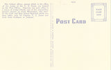 Linen postcard back - Post Office - Gulfport,Mississippi