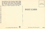 Linen postcard back - Inner Garden of University of Santa Clara - California