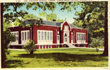 Linen postcard front - Carl Augustus Rudisill Library - Hickory,North Carolina