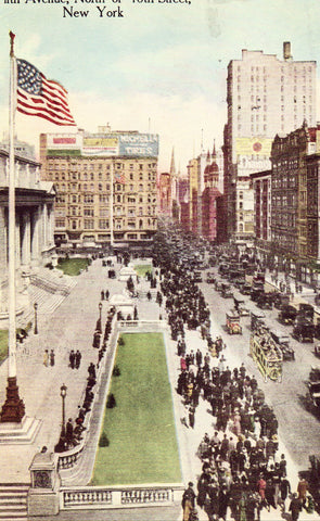 Vintage Postcard Front - Fifth Avenue,North of 40th Street - New York City