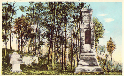 Vintage postcard front - Second Brigade Monument,Culps Hill - Gettysburg,Pennsylvania