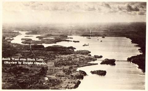 RPPC Front - South West Over Black Lake - New York