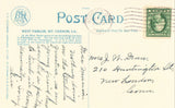 Vintage postcard back West Parlor - Mt. Vernon - Virginia