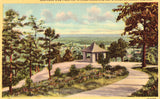 Linen postcard Southern View from Hot Springs Mountain - Hot Springs National Park - Arkansas