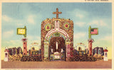 Linen postcard Front View of Grotto at Dickeyville,Wisconsin