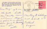 Back of linen postcard Front View of Grotto at Dickeyville,Wisconsin