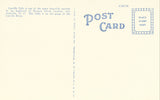 Linen postcard back Linville Falls - Western North Carolina