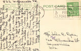 Linen postcard back Saguaro Forest National Monument - Arizona