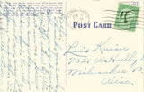 Linen postcard back Dix River Hydro-Electric Dam - Kentucky