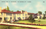 Linen postcard Masonic Home - St. Petersburg,Florida