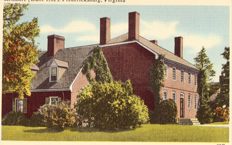 Linen postcard Kenmore - Fredericksburg,Virginia