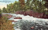 Linen postcard Big Smoky Falls - Menominee Indian Reservation,Wisconsin