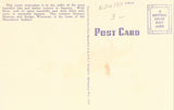 Linen postcard back Big Smoky Falls - Menominee Indian Reservation,Wisconsin
