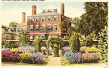 Old New England Garden - Salem,Massachusetts Linen Postcard