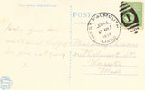 Linen postcard back Falmouth Harbor - Falmouth,Cape Cod,Massachusetts