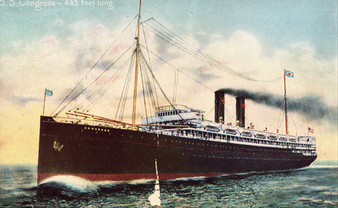 Vintage Postcard of The S.S. Congress