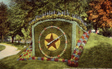 Vintage postcard Floral Clock at Gladwin Park - Detroit,Michigan