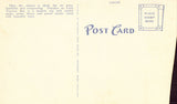 Linen postcard back Bear River and Mitchell Street Bridge - Petosky,Michigan