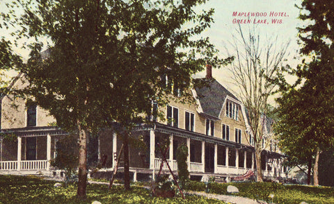 Antique postcard Maplewood Hotel - Green Lake,Wisconsin