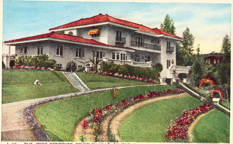Vintage postcard The Joyce Residence - Beverley Hills,California