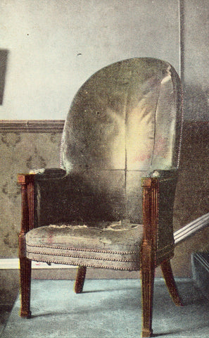 Vintage postcard Washington's Chair - Alexandria,Virginia