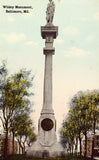 Vintage postcard Wildey Monument - Baltimore,Maryland