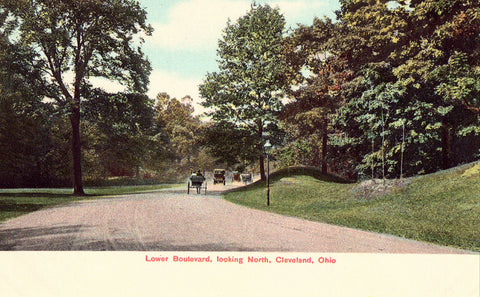Vintage Ohio postcard Lower Boulevard,Looking North - Cleveland,Ohio