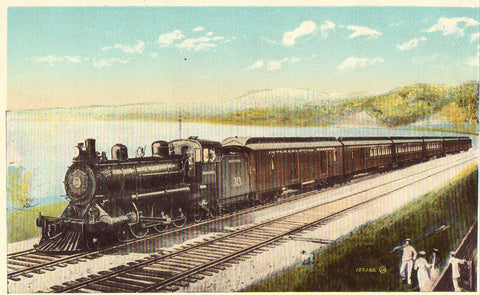 Vintage train postcard C.G.R. Express "Ocean Limited"