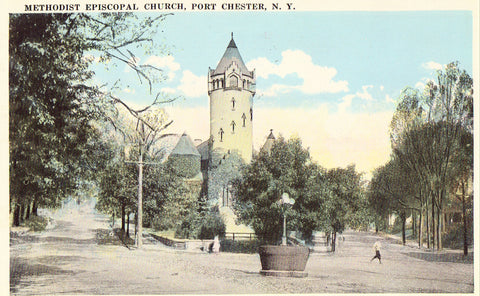 Vintage New York postcard Methodist Episcopal Church - Port Chester,New York