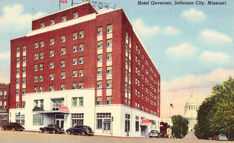 Linen Missouri postcard Hotel Governor - Jefferson City,Missouri