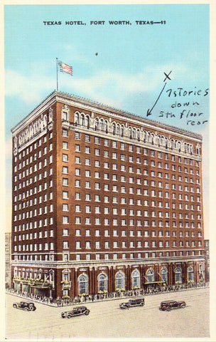 Linen Texas postcard Texas Hotel - Fort Worth,Texas