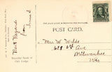 Vintage postcard back Beautiful Nook of Oak Lodge - Wisconsin