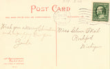 Old postcard back Steamer Penn Yan at Grove Springs Landing - Lake Keuka,New York